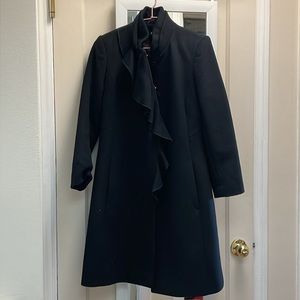Mid length black coat